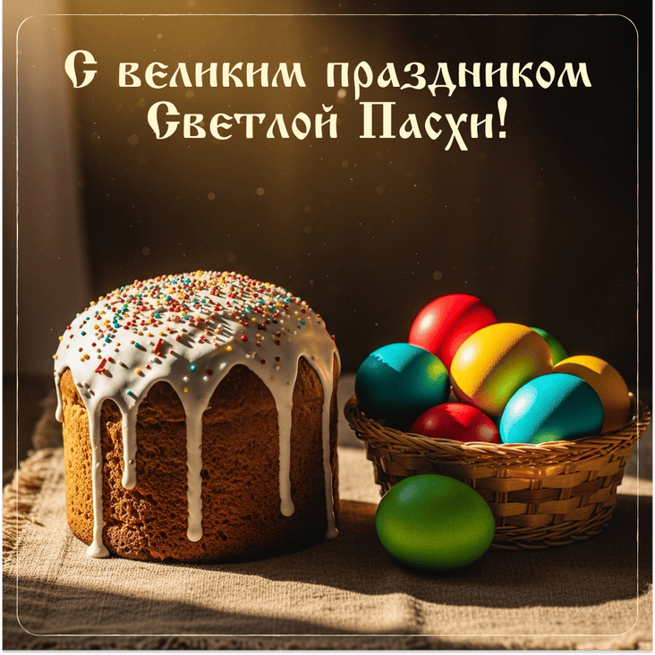 Поздравление с куличом