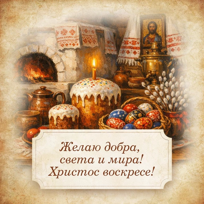 Открытка с мягким светом